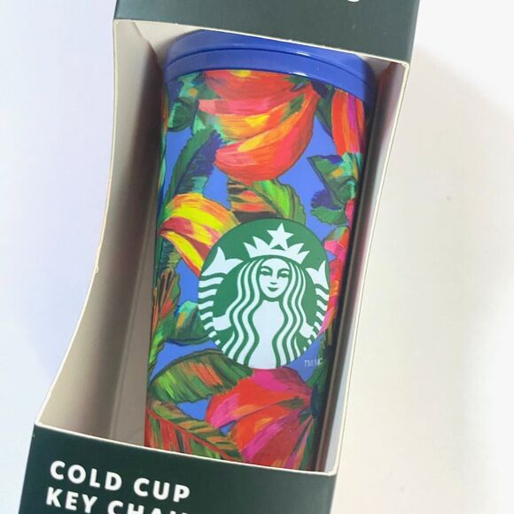 Starbucks Farm Rio Brazilian Banana Leaf Mini Tumbler Keychain Lot of 2 Multi - Picture 5 of 15